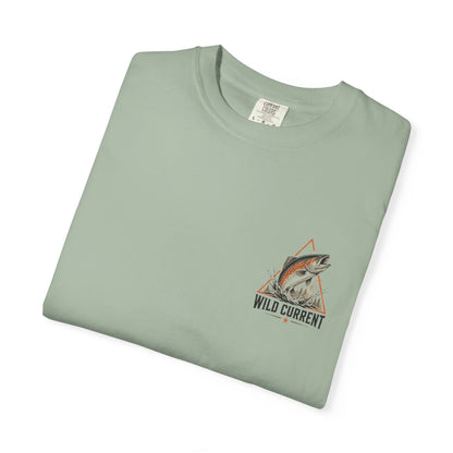 Fishing T-Shirt — "Wild Current" Trout Graphic Outdoor Tee