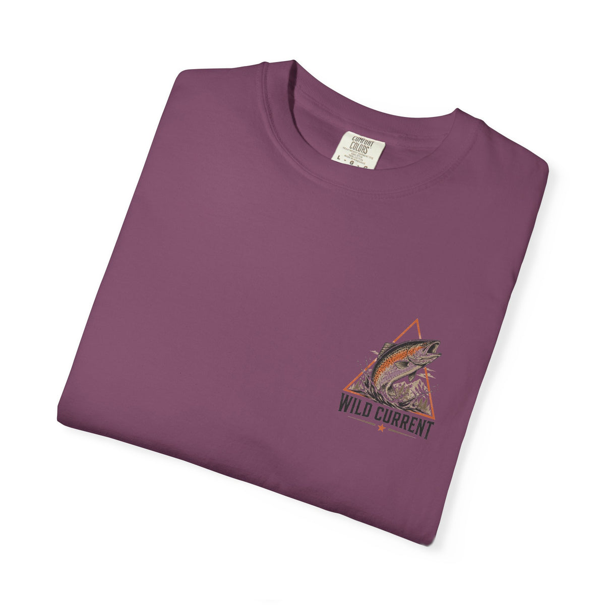 Fishing T-Shirt — "Wild Current" Trout Graphic Outdoor Tee