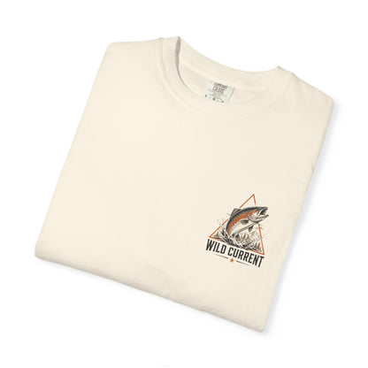 Fishing T-Shirt — "Wild Current" Trout Graphic Outdoor Tee