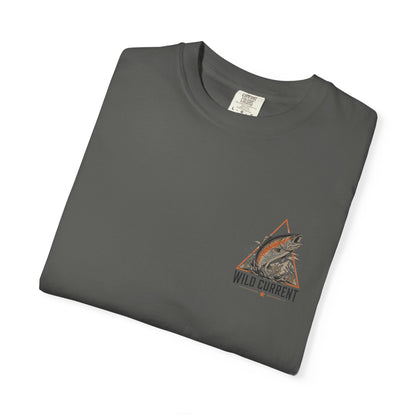 Fishing T-Shirt — "Wild Current" Trout Graphic Outdoor Tee