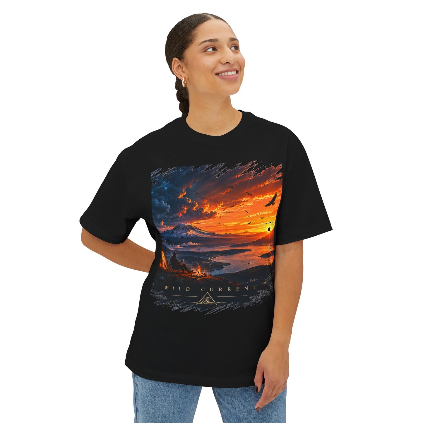 Sunset Horizon Tee — Scenic Sunset Landscape Graphic T-Shirt