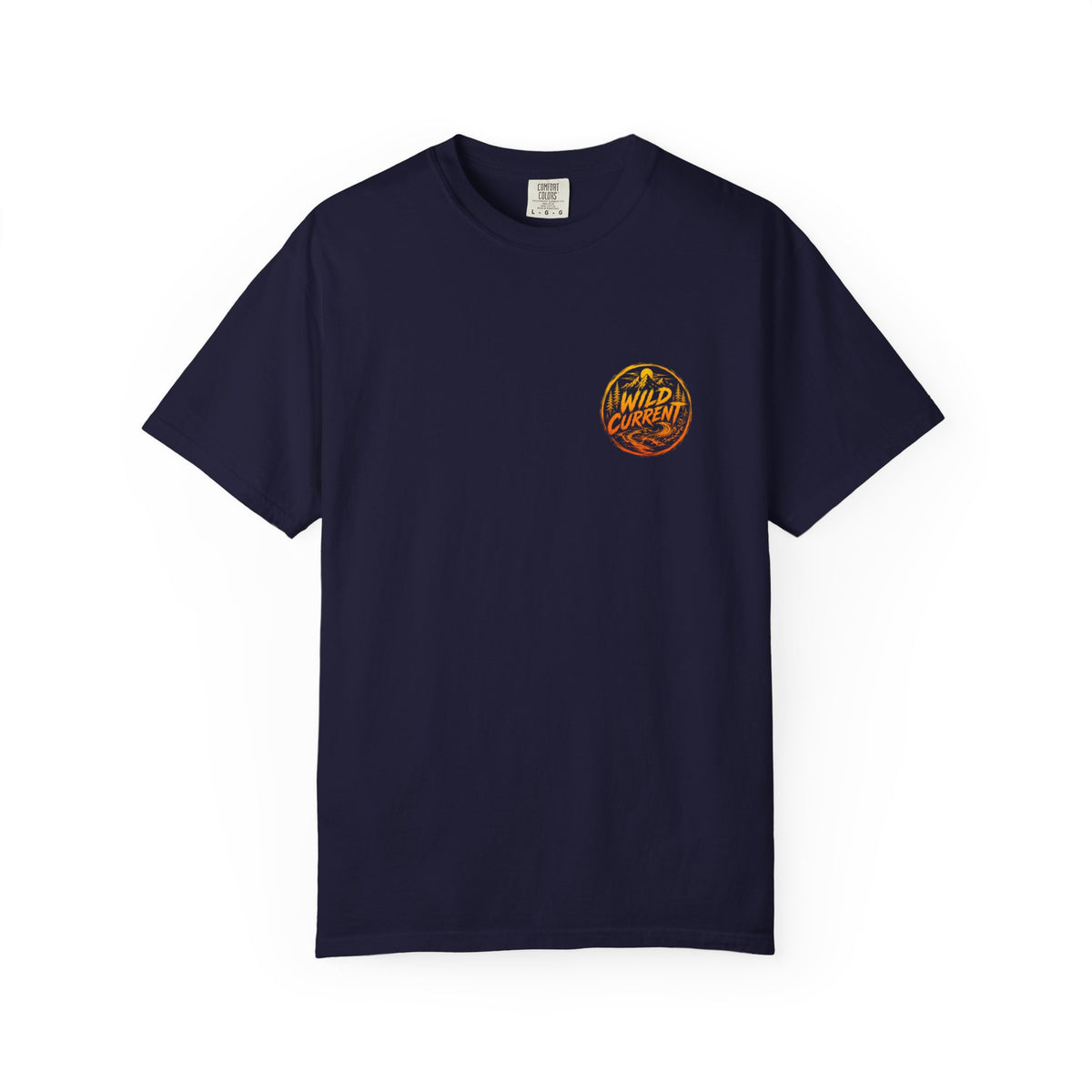 Wild Current Graphic T-Shirt — Retro Mountain Sunset Tee