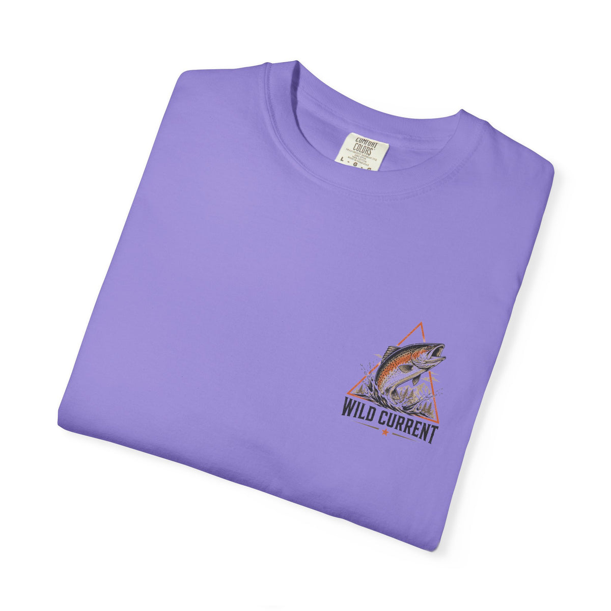Fishing T-Shirt — "Wild Current" Trout Graphic Outdoor Tee