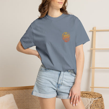 Wild Current Graphic T-Shirt — Retro Mountain Sunset Tee