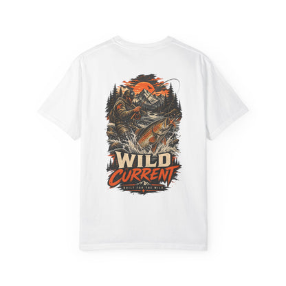 Fishing T-Shirt — "Wild Current" Trout Graphic Outdoor Tee