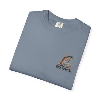Fishing T-Shirt — "Wild Current" Trout Graphic Outdoor Tee