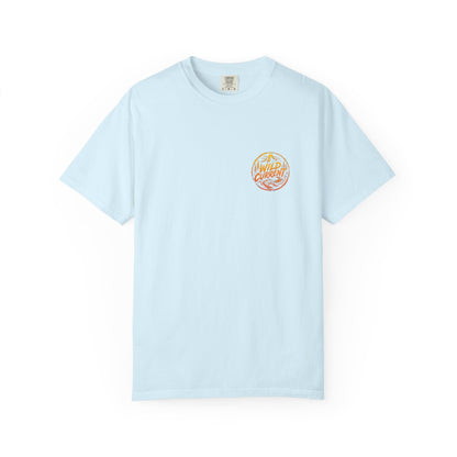 Wild Current Graphic T-Shirt — Retro Mountain Sunset Tee
