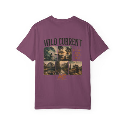 Wild Current Surf Vibes T‑Shirt — 'Explore More Worry Less' Graphic Tee