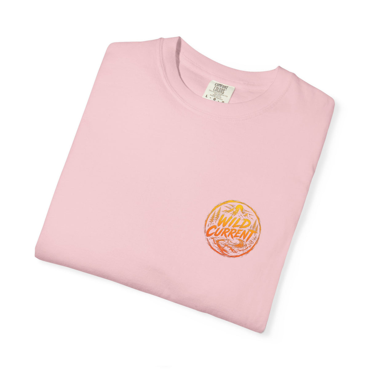 Wild Current Graphic T-Shirt — Retro Mountain Sunset Tee