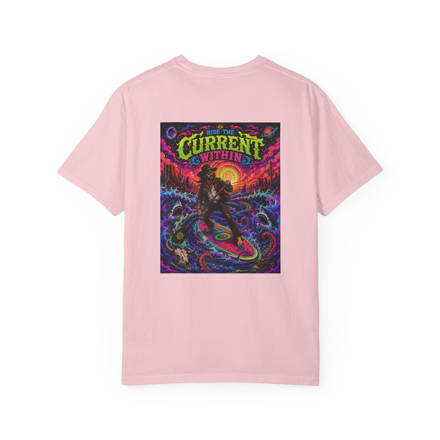 The Current Within Surf Graphic T-Shirt — Vibrant Retro Surf Skull Art
