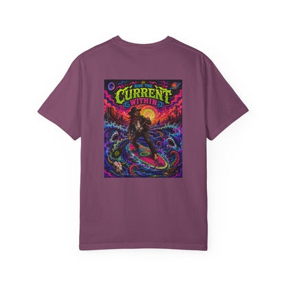 The Current Within Surf Graphic T-Shirt — Vibrant Retro Surf Skull Art