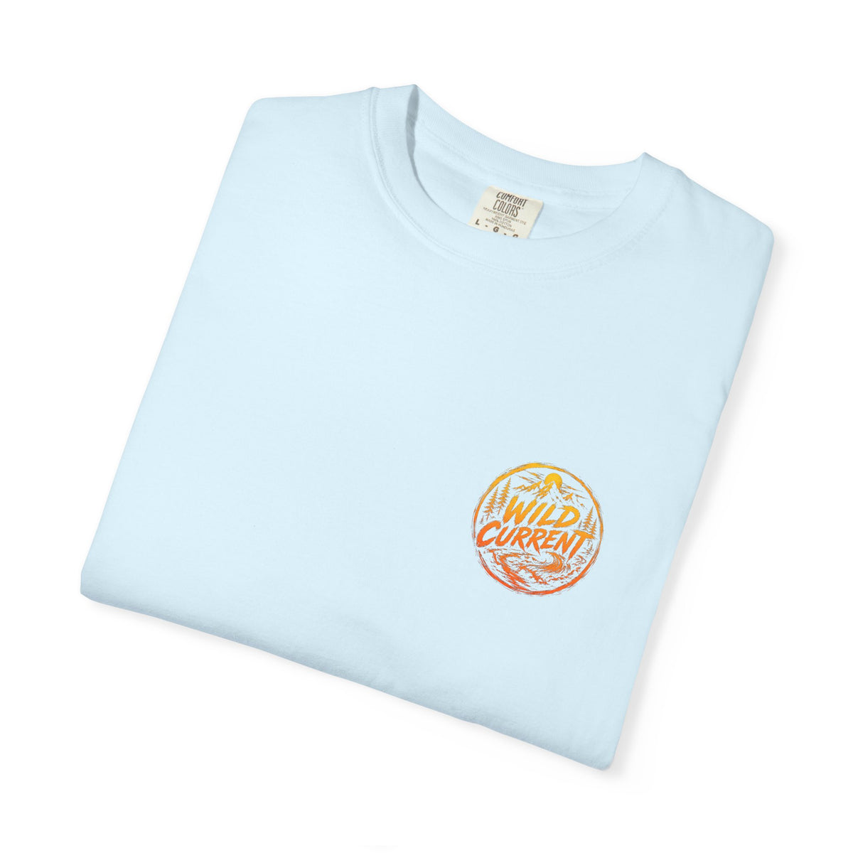 Wild Current Graphic T-Shirt — Retro Mountain Sunset Tee