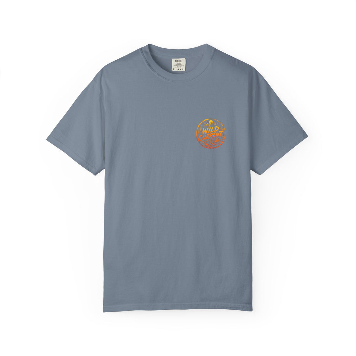 Wild Current Graphic T-Shirt — Retro Mountain Sunset Tee