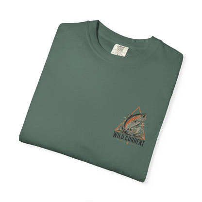 Fishing T-Shirt — "Wild Current" Trout Graphic Outdoor Tee