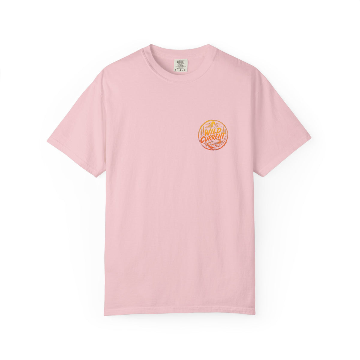 Wild Current Graphic T-Shirt — Retro Mountain Sunset Tee