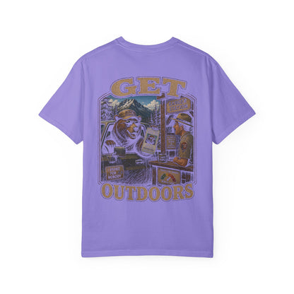 Get Outdoors T-Shirt — Vintage Ranger Station Bear Poster