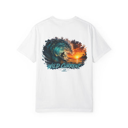 Surf Sunset T‑Shirt — Wild Current Wave Graphic