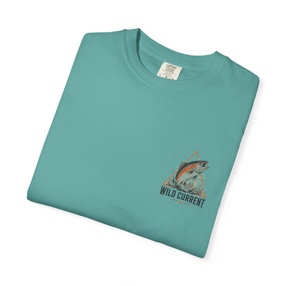 Fishing T-Shirt — "Wild Current" Trout Graphic Outdoor Tee